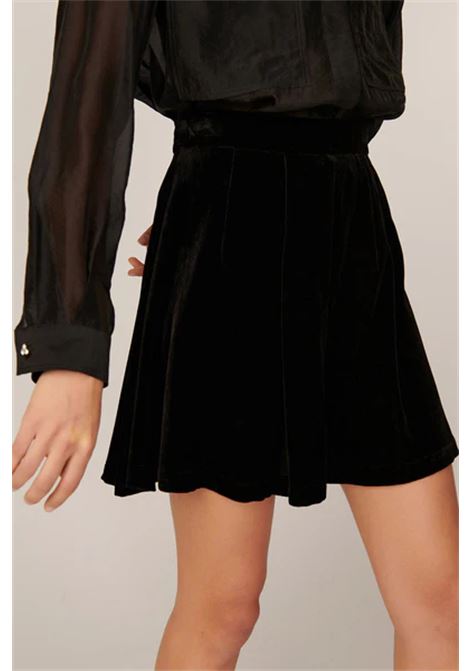 Des Petits Hauts Irelia Noir Viscose Velvet Skirt Des Petits Hauts |  | 1H250498NOIR